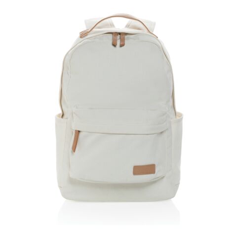 Impact AWARE™ 16 oz. recycled canvas backpack white