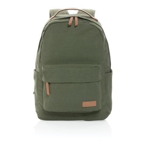 Impact AWARE™ 16 oz. recycled canvas backpack green | No Branding | not available | not available | not available