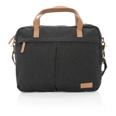 Impact AWARE™ 16 oz. recycled canvas laptop bag black | No Branding | not available | not available | not available