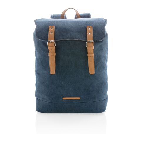 Canvas laptop backpack PVC free blue | No Branding | not available | not available | not available