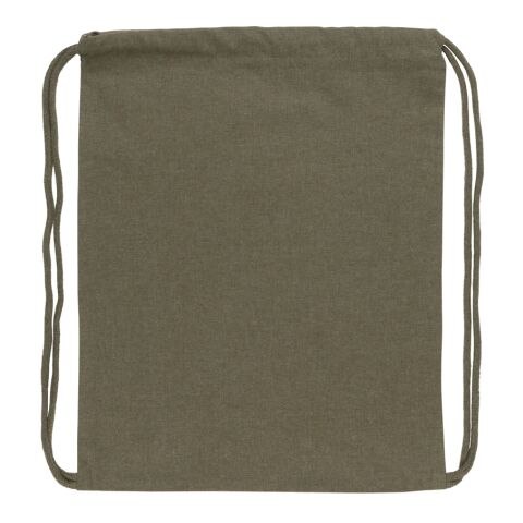 Impact AWARE™ Recycled cotton drawstring backpack 145g green | No Branding | not available | not available | not available