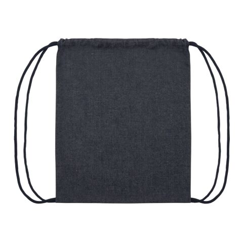 Impact AWARE™ recycled denim drawstring backpack blue | No Branding | not available | not available | not available