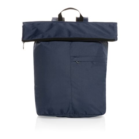 Dillon AWARE™ RPET lighweight foldable backpack navy | No Branding | not available | not available | not available