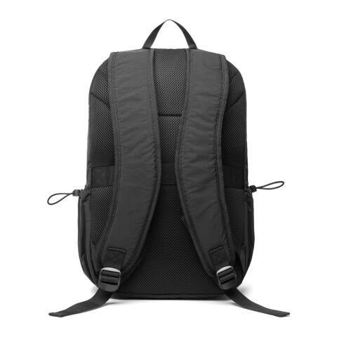 KENTO URBAN RCS recycled nylon 15.6 inch Backpack with front black | No Branding | not available | not available