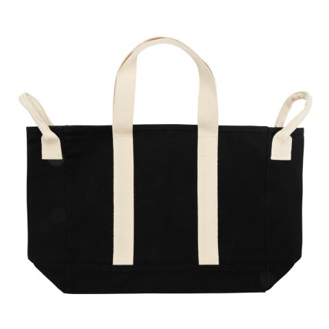 BEAU AWARE™ Beach bag 400gsm recycled canvas, with side hand black | No Branding | not available | not available | not available