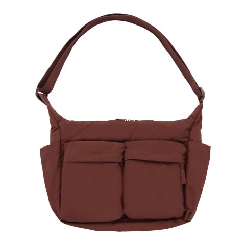 KENTO URBAN RCS recycled nylon padded crossover bag burgundy