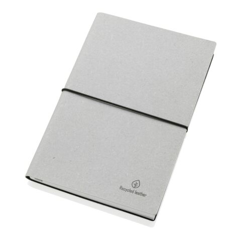 A5 recycled leather notebook light grey | No Branding | not available | not available