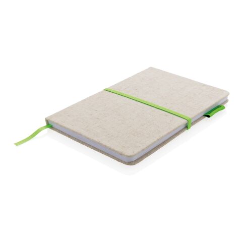 A5 Eco jute notebook green-green | No Branding | not available | not available