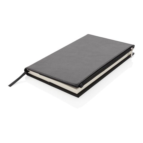 Swiss Peak A5 PU notebook with zipper pocket black | No Branding | not available | not available