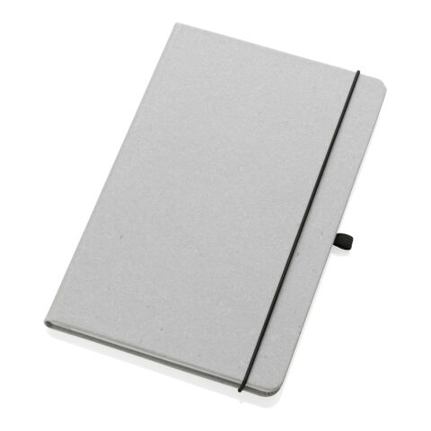 Recycled leather hardcover notebook A5 light grey | No Branding | not available | not available