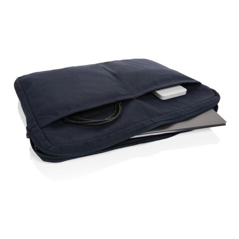 Laluka AWARE™ recycled cotton 15.6 inch laptop sleeve navy | No Branding | not available | not available | not available