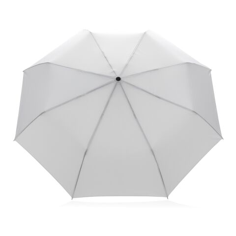 20.5&quot; Impact AWARE RPET 190T Pongee bamboo umbrella White | No Branding | not available | not available
