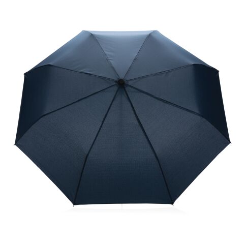 20.5" Impact AWARE RPET 190T Pongee bamboo umbrella navy | No Branding | not available | not available