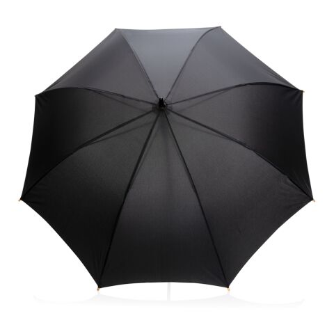 23&quot; Impact AWARE™ RPET 190T auto open bamboo umbrella black | No Branding | not available | not available