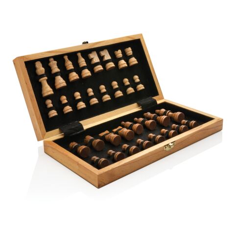 FSC® Luxury wooden foldable chess set brown | No Branding | not available | not available
