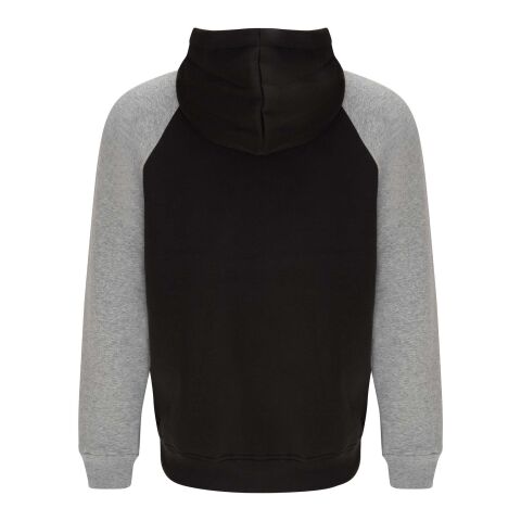 Badet unisex two-tone hoodie Standard | Solid black-Heather grey | roly-2XL | No Branding | not available | not available | not available