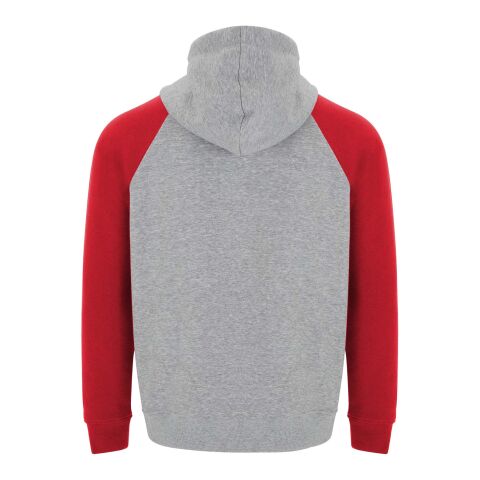 Badet unisex two-tone hoodie Standard | Heather grey-Red | XL | No Branding | not available | not available | not available