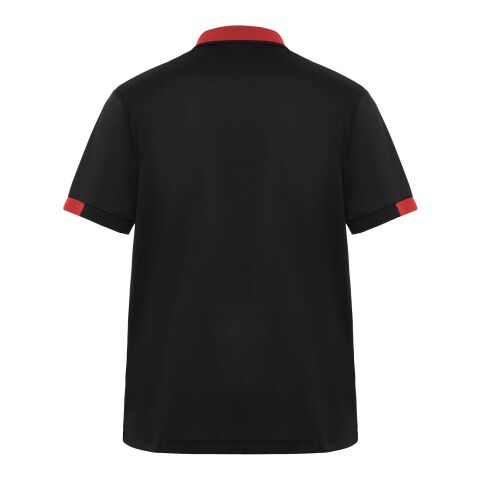 Samurai 160 g/m2 unisex antibacterial short sleeve polo  Standard | Solid black-Red | XL | No Branding | not available | not available | not available