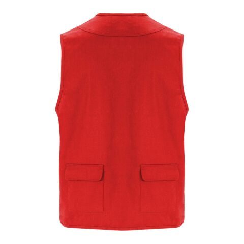 Venera 200 g/m2 v-neck multi-pocket workwear vest  Standard | Red | M | No Branding | not available | not available | not available