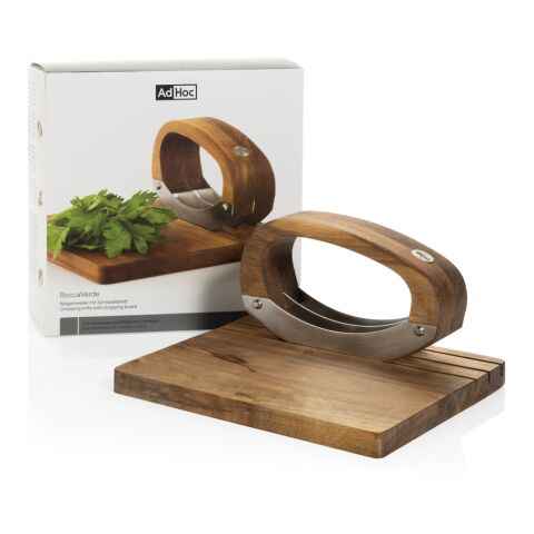 AdHoc RoccaVerde Chopping knife with chopping board brown | No Branding | not available | not available
