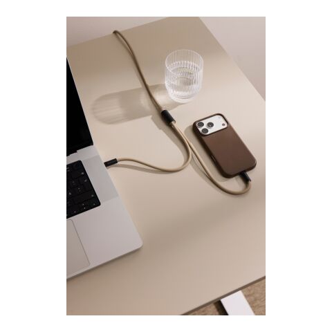 VINGA Baltimore silicone multi charging cable (C+2C) grey