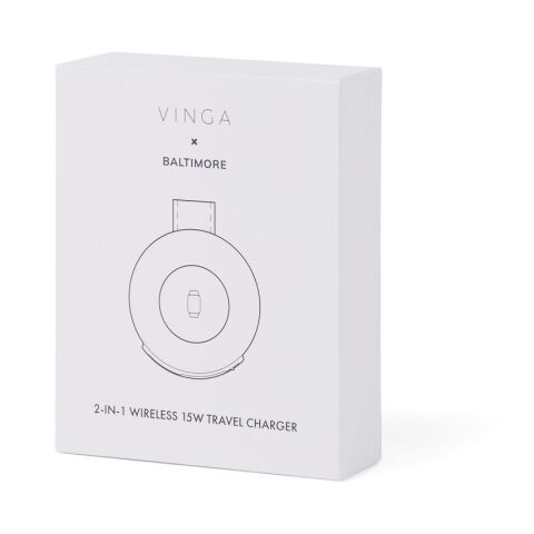 VINGA Baltimore RCS 2-in-1 Wireless 15W Travel Charger greige | No Branding | not available | not available