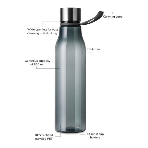VINGA Lean RCS water bottle 800 ML anthracite | No Branding | not available | not available