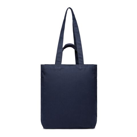 VINGA Hilo AWARE™ recycled canvas zip tote navy