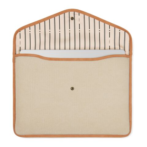 VINGA Bosler GRS recycled canvas 14" laptop sleeve brown | No Branding | not available | not available