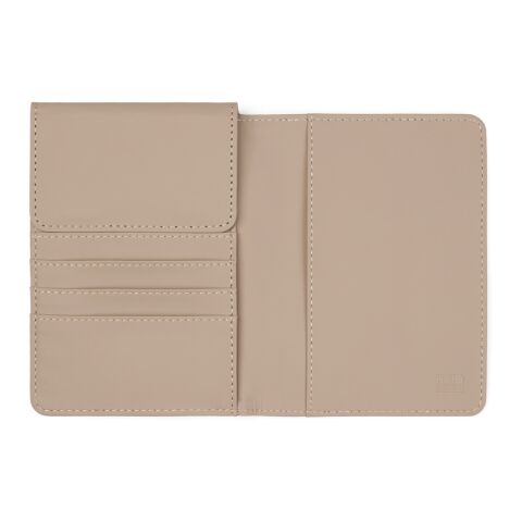 VINGA Baltimore RCS recycled polyester RFID passport cover greige | No Branding | not available | not available