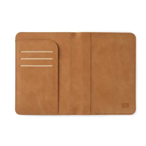 VINGA Bosler RCS RFID passport cover brown | No Branding