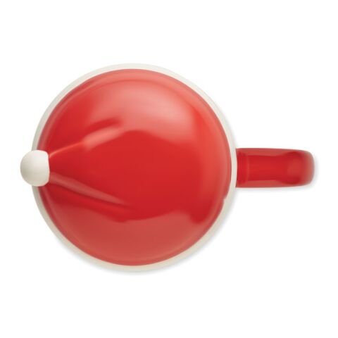 Ceramic mug with lid 370 ml red | No Branding | not available | not available