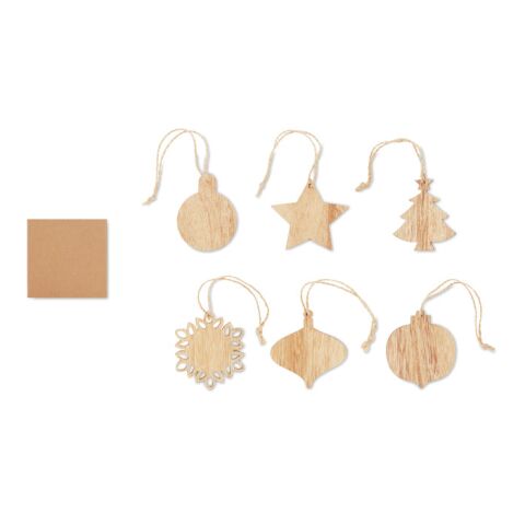 Set of wooden Xmas ornaments wood | No Branding | not available | not available | not available