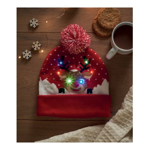 Christmas knitted beanie LED red | No Branding | not available | not available | not available