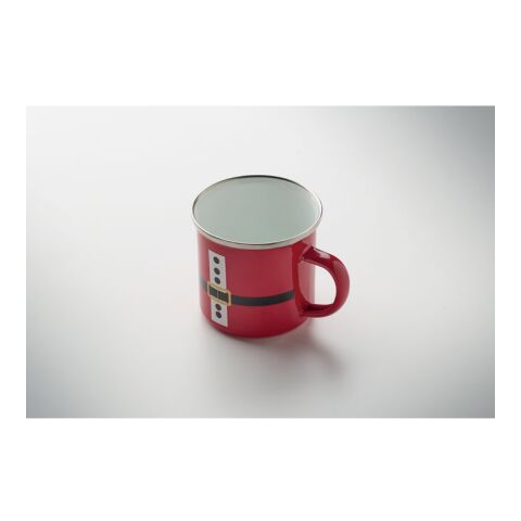 Santa enamel vintage mug 300ml red