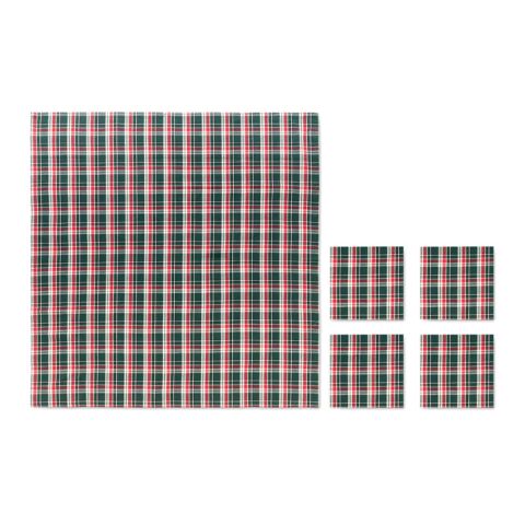 Chequer cotton tablecloth set Colourful
