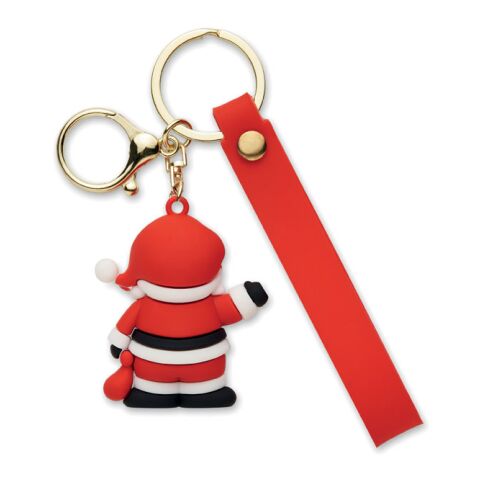 Santa keyring bag charm red