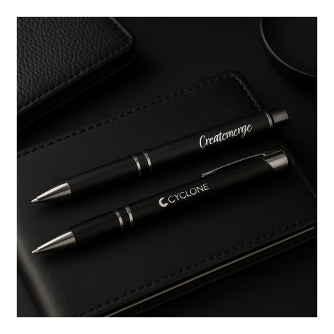Ebony Metal Pen Silver | Without Branding | Black