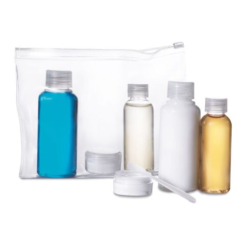 Travelling pouch with bottles transparent | No Branding | not available | not available