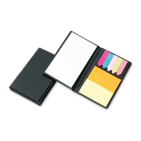 Memo pad with page markers black | No Branding | not available | not available | not available