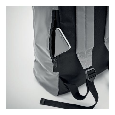 Reflective Rolltop backpack matt silver | No Branding | not available | not available