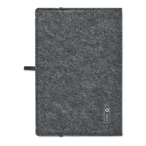 A5 notebook RPET felt grey | No Branding | not available | not available | not available