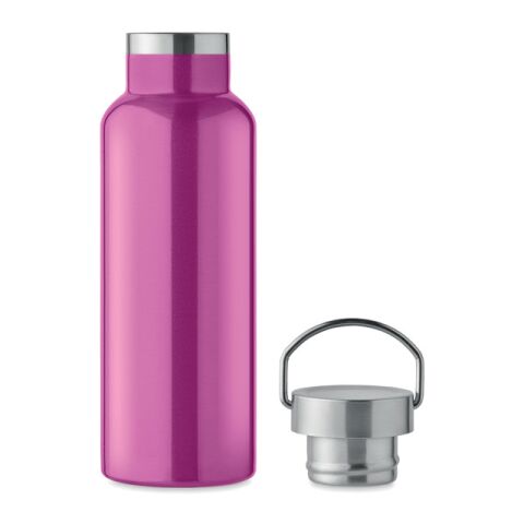Double wall bottle with handle 500 ml fuchsia | No Branding | not available | not available | not available