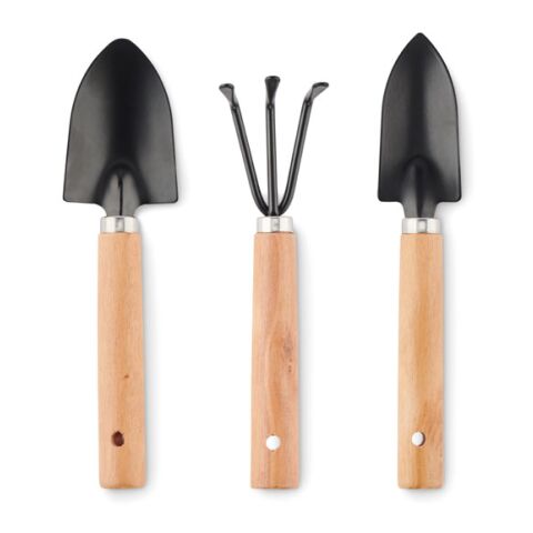 3 garden tools  in RPET pouch black | No Branding | not available | not available | not available