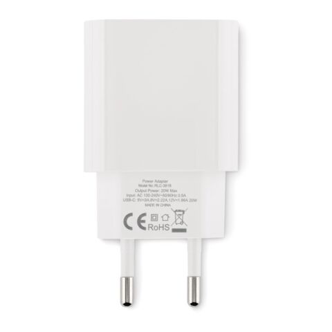 20W 2 port USB charger EU plug white | No Branding | not available | not available | not available