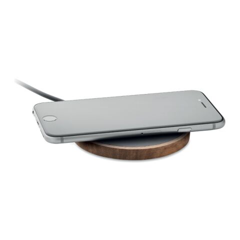 Acacia wood wireless charging pad 15W black | No Branding | not available | not available