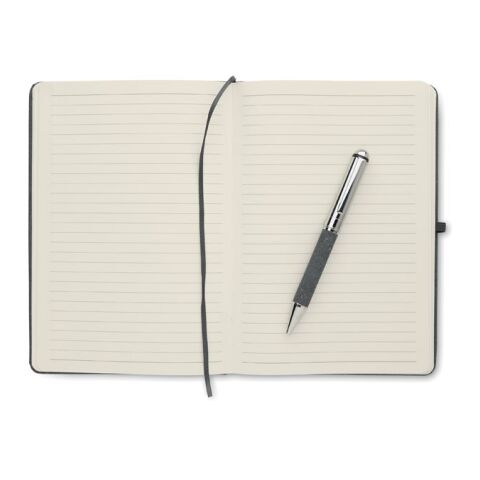 Recycled leather notebook set black | No Branding | not available | not available | not available