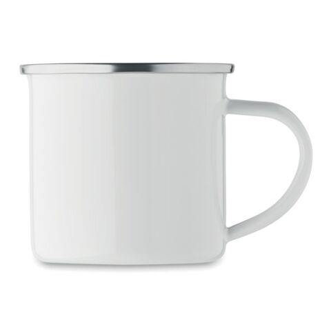 Vintage enamel layered mug 200ml white | No Branding | not available | not available | not available