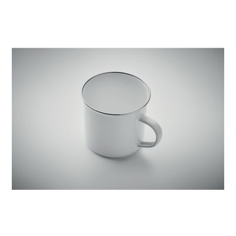 Vintage enamel layered mug 500ml white | No Branding | not available | not available | not available