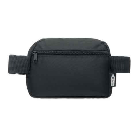 300D RPET polyester waist bag black | No Branding | not available | not available | not available